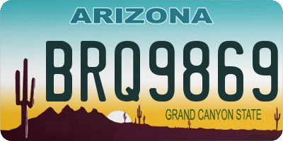 AZ license plate BRQ9869