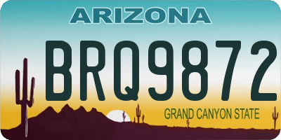AZ license plate BRQ9872