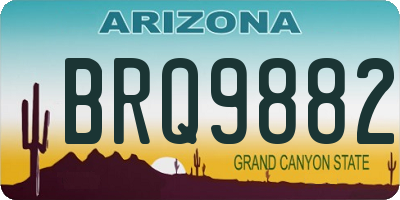 AZ license plate BRQ9882