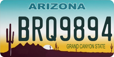 AZ license plate BRQ9894