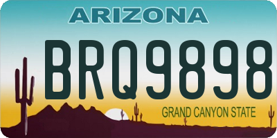 AZ license plate BRQ9898