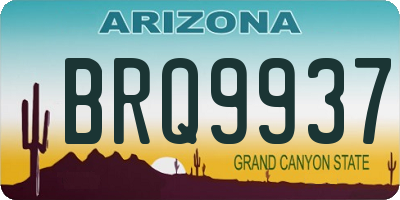 AZ license plate BRQ9937