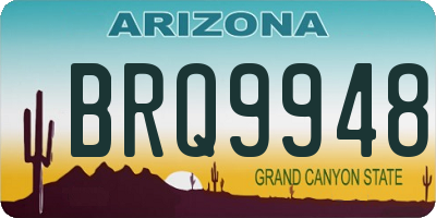 AZ license plate BRQ9948