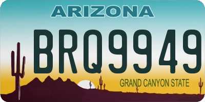 AZ license plate BRQ9949