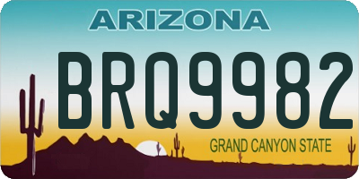 AZ license plate BRQ9982