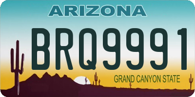 AZ license plate BRQ9991