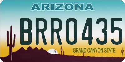 AZ license plate BRR0435