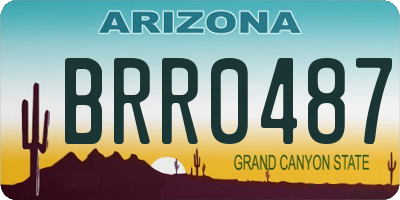 AZ license plate BRR0487