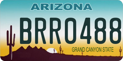 AZ license plate BRR0488