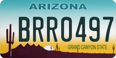 AZ license plate BRR0497