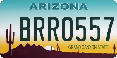AZ license plate BRR0557