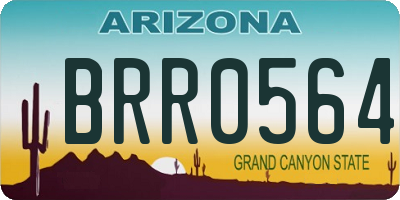 AZ license plate BRR0564