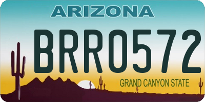 AZ license plate BRR0572