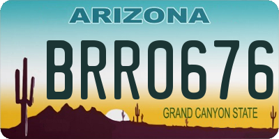 AZ license plate BRR0676