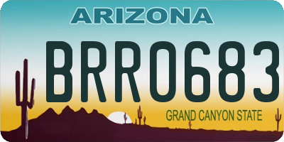 AZ license plate BRR0683