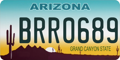 AZ license plate BRR0689