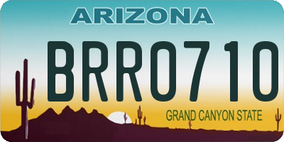 AZ license plate BRR0710