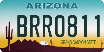 AZ license plate BRR0811