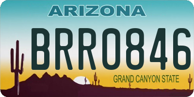 AZ license plate BRR0846