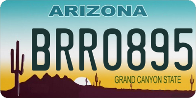 AZ license plate BRR0895