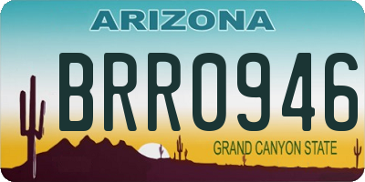 AZ license plate BRR0946