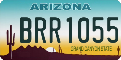 AZ license plate BRR1055