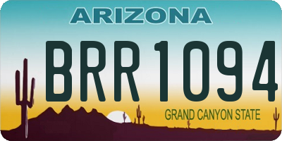 AZ license plate BRR1094