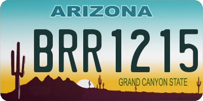AZ license plate BRR1215
