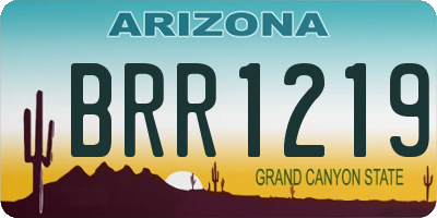 AZ license plate BRR1219