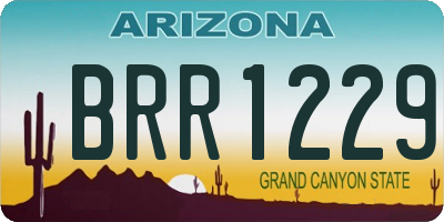 AZ license plate BRR1229