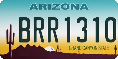 AZ license plate BRR1310