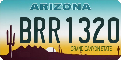 AZ license plate BRR1320