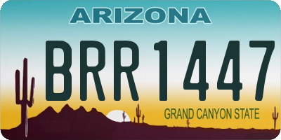 AZ license plate BRR1447