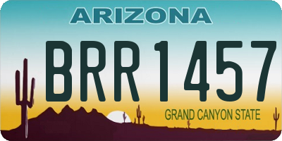 AZ license plate BRR1457