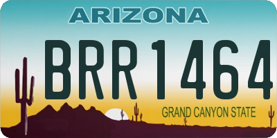 AZ license plate BRR1464