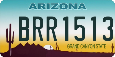 AZ license plate BRR1513