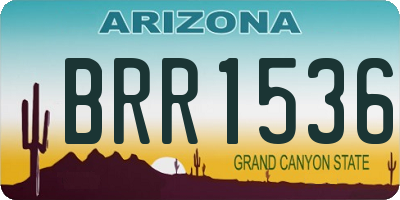 AZ license plate BRR1536