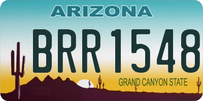 AZ license plate BRR1548