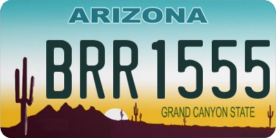 AZ license plate BRR1555