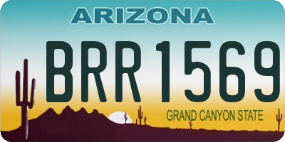 AZ license plate BRR1569