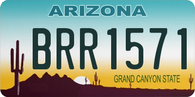 AZ license plate BRR1571