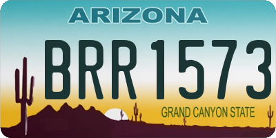 AZ license plate BRR1573
