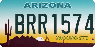 AZ license plate BRR1574