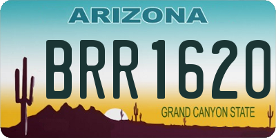AZ license plate BRR1620