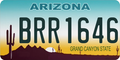 AZ license plate BRR1646