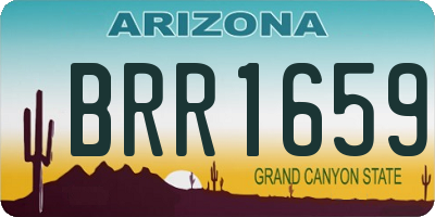 AZ license plate BRR1659
