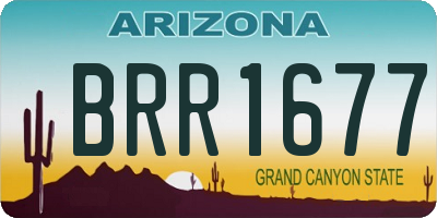 AZ license plate BRR1677