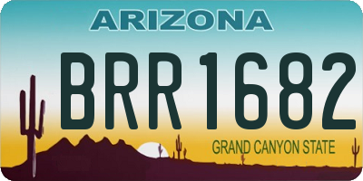 AZ license plate BRR1682