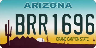 AZ license plate BRR1696