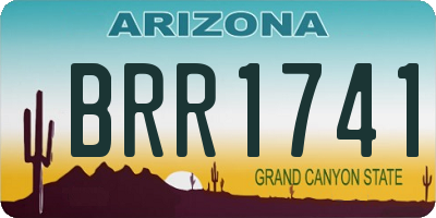 AZ license plate BRR1741
